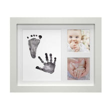 Load image into Gallery viewer, Contactless Ink Baby&#39;s Handprint Picture Frame - White
