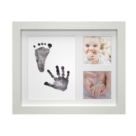 Contactless Ink Baby's Handprint Picture Frame - White