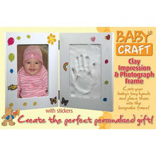 Load image into Gallery viewer, White Frame with Stickers and Clay Handprint Kit
