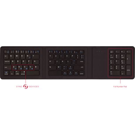 Kanex MultiSync Foldover Mini Travel Keyboard with Numeric Buy Online in Zimbabwe thedailysale.shop