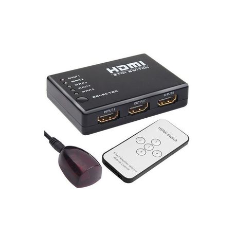 5-Port HDMI Switch with IR Remote Controller (5-in 1-out) Buy Online in Zimbabwe thedailysale.shop