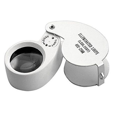 40 x 25mm Jewellers Loupe Magnifier Magnifying Eye Glass - White