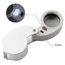 Load image into Gallery viewer, 40 x 25mm Jewellers Loupe Magnifier Magnifying Eye Glass - White
