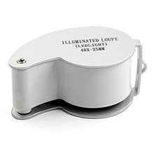 Load image into Gallery viewer, 40 x 25mm Jewellers Loupe Magnifier Magnifying Eye Glass - White
