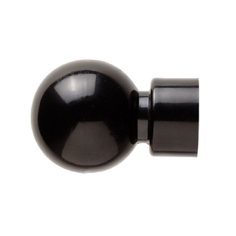 Decor Depot 25 mm Curtain Rod Ball Finial Black (1)