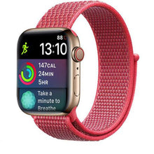 Load image into Gallery viewer, Nylon Loop Sports Strap for Apple Watch - Coral Pink (38mm or 40mm)
