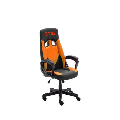 Linx Stig Gaming & Office Chair - Black & Orange