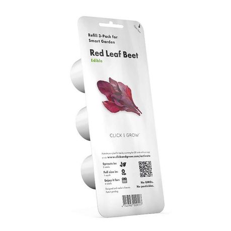 Click and Grow Red Leaf Beet Refill 3-Pack for Smart Herb Garden