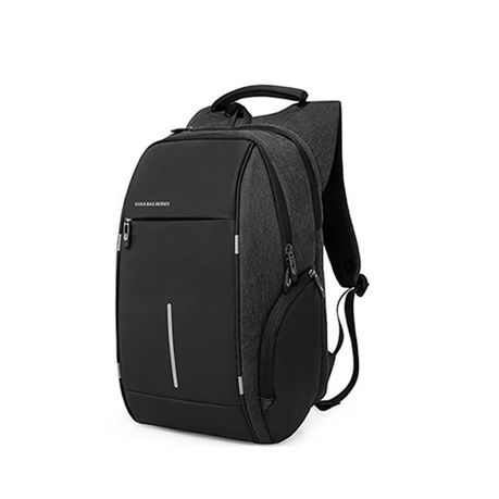 KAKA 2215 Anti-Theft Reflective Notebook Backpack - Black