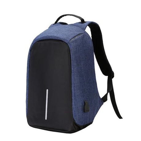 Anti-Theft Backpack with USB Port - Blue