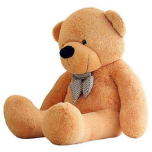 Load image into Gallery viewer, Giant Cuddly Plush Teddy Bear with Bow-Tie- Light Brown - 120cm
