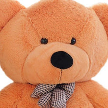 Load image into Gallery viewer, Giant Cuddly Plush Teddy Bear with Bow-Tie- Light Brown - 120cm
