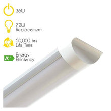 Load image into Gallery viewer, LED Batten Ceiling Light Natural White 36Watt Low Profile Wide Tube
