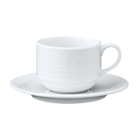 Noritake - Arctic White Stackable Cups & Saucers - Set of 4 Buy Online in Zimbabwe thedailysale.shop