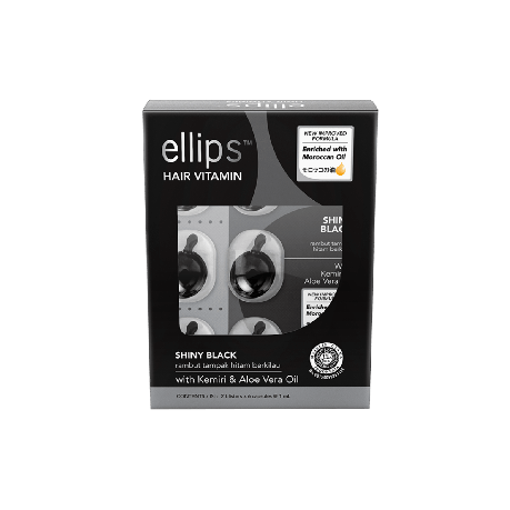 ellips Silky Black Hair Treatment - 12 Capsule Box Buy Online in Zimbabwe thedailysale.shop