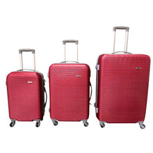 Load image into Gallery viewer, 3 Piece Hard Outer Shell Luggage Set - Red
