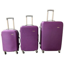 Load image into Gallery viewer, 3 Piece Hard Outer Shell Luggage Set - Purple
