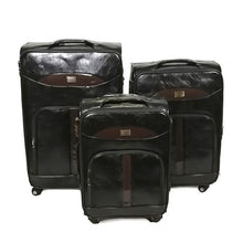 Load image into Gallery viewer, Mooistar Set of 3 PU Leather Travel Suitcases 28&#39;24&#39;22&#39;inch-Black
