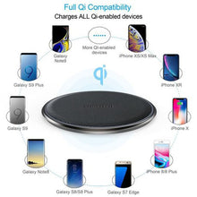 Load image into Gallery viewer, Choetech T539S Qi Certified Ultra-Slim Wireless Charging Pad - Black
