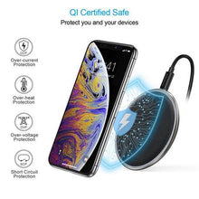 Load image into Gallery viewer, Choetech T539S Qi Certified Ultra-Slim Wireless Charging Pad - Black
