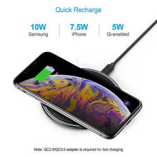 Load image into Gallery viewer, Choetech T539S Qi Certified Ultra-Slim Wireless Charging Pad - Black
