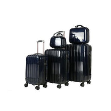 Load image into Gallery viewer, Hazlo 5 Piece ABS+PC Hard Luggage Bag Set with Trolley - Black
