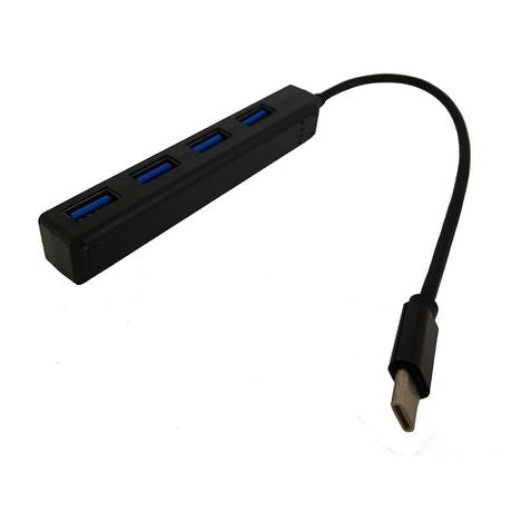 USB Hub - 4 ports - TYPE-C - Black