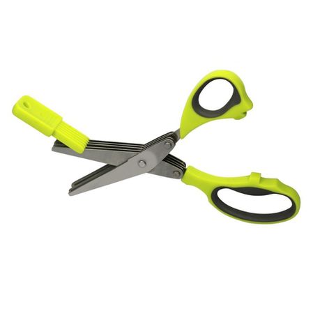 Blaumann 5 Layer Blades Stainless Steel Herb Scissors - Green Buy Online in Zimbabwe thedailysale.shop