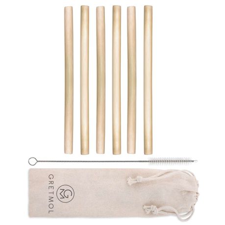 Reusable Organic Bamboo Drinking Straws - Pack Of 6 Buy Online in Zimbabwe thedailysale.shop