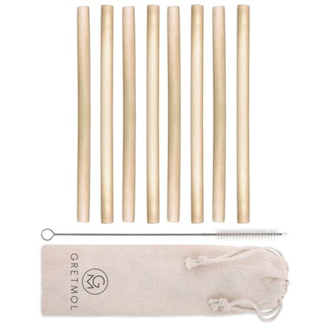 Reusable Organic Bamboo Drinking Straws - Pack Of 8 Buy Online in Zimbabwe thedailysale.shop