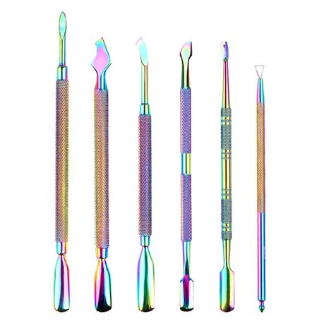 6 Piece Double Head Dead Skin Push Nail Manicure Auxiliary Tool Set