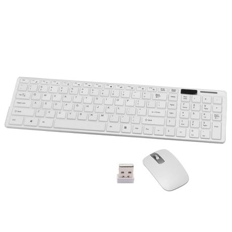 Wireless Keyboard & Mouse Combo for Computers, Laptops, Tablets - White Buy Online in Zimbabwe thedailysale.shop