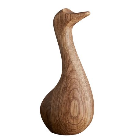 VAGNBYS Decorative Wooden Sculpture - The Ugly Duckling Oak 10cm