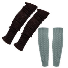 Load image into Gallery viewer, Leg Warmers Soft Black &amp; Grey
