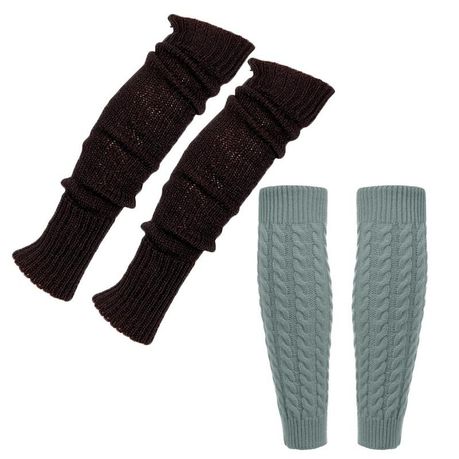 Leg Warmers Soft Black & Grey