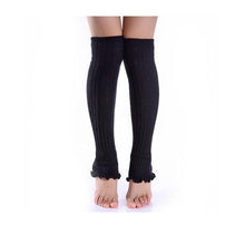 Load image into Gallery viewer, Leg Warmers Soft Black &amp; Grey
