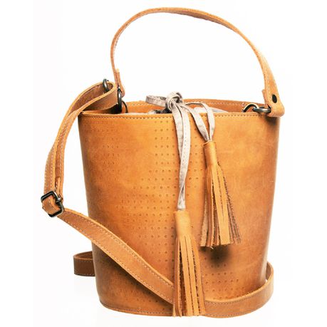 Kurgan Kenani Bo-Kaap Bucket bag - Tan Buy Online in Zimbabwe thedailysale.shop