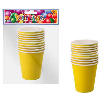 Bulk Pack x 6 Party Cups - Yellow - 10 Piece Per Pack Buy Online in Zimbabwe thedailysale.shop