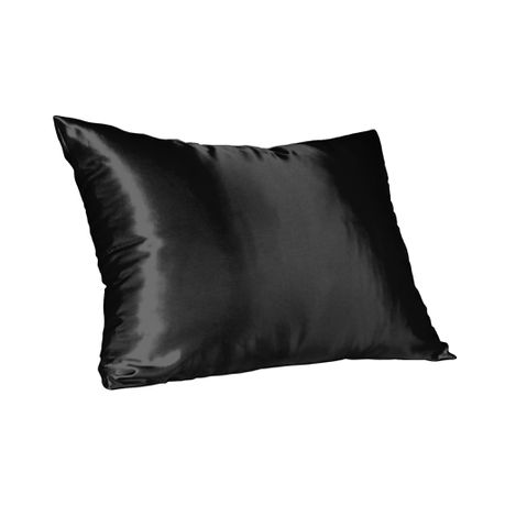 Dear Deer Black Satin Pillowcase - Standard Size