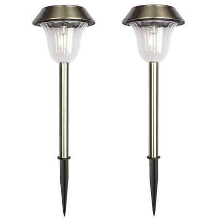 Colourful Solar LED Lawn & Garden Lamp Dual Pack Buy Online in Zimbabwe thedailysale.shop