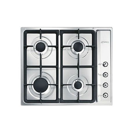 Smeg 60cm Stainless Steel Classic 4 Burner Gas Hob - PS60GHC