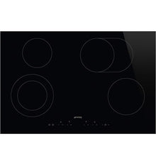 Load image into Gallery viewer, Smeg 77cm Black Glass with Straight Edge Ceramic Hob - SE384EMTD
