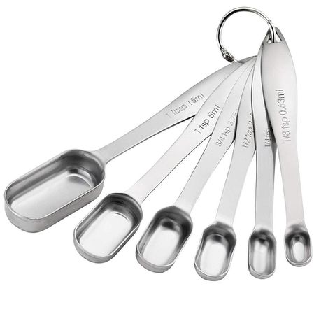 Heartdeco 6Pcs Stainless Steel Metal Kitchen Spice Cooking Measuring Spoons Buy Online in Zimbabwe thedailysale.shop