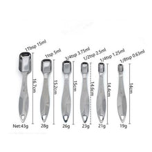 Load image into Gallery viewer, Heartdeco 6Pcs Stainless Steel Metal Kitchen Spice Cooking Measuring Spoons
