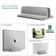 Load image into Gallery viewer, Adjustable Aluminum Vertical Desktop Laptop Stand
