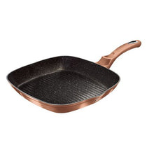 Load image into Gallery viewer, Berlinger Haus 28cm Marble Coating Grill Pan - Rose Gold Metallic
