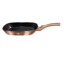 Load image into Gallery viewer, Berlinger Haus 28cm Marble Coating Grill Pan - Rose Gold Metallic
