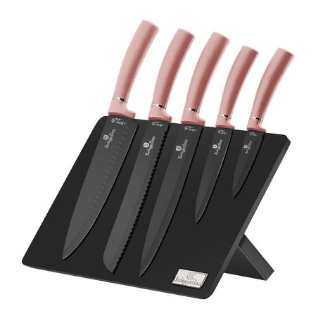 Berlinger Haus 6-Piece Non-Stick Coating Knife Set with Stand - i-Rose Buy Online in Zimbabwe thedailysale.shop