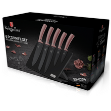 Load image into Gallery viewer, Berlinger Haus 6-Piece Non-Stick Coating Knife Set with Stand - i-Rose
