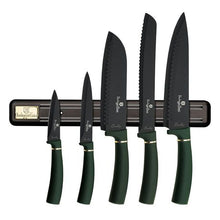 Load image into Gallery viewer, Berlinger Haus 6-Piece Knife Set with Magnetic Hanger - Emerald Edition
